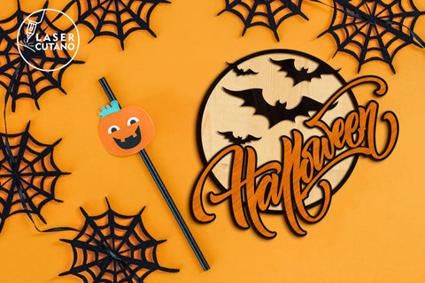 Halloween Round Wall Art, Home Decoration SVG LaserCutano 