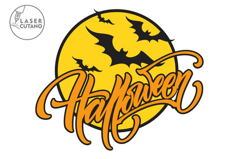 Halloween Round Wall Art, Home Decoration SVG LaserCutano 