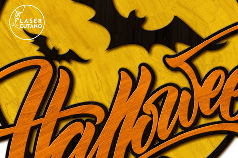 Halloween Round Wall Art, Home Decoration SVG LaserCutano 