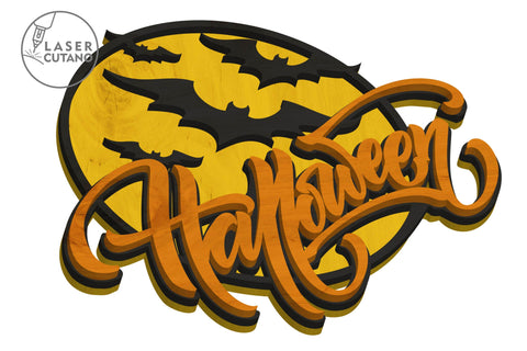 Halloween Round Wall Art, Home Decoration SVG LaserCutano 