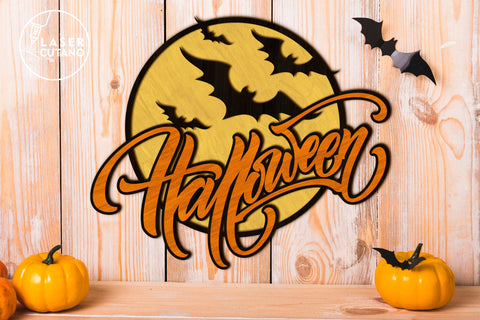 Halloween Round Wall Art, Home Decoration SVG LaserCutano 