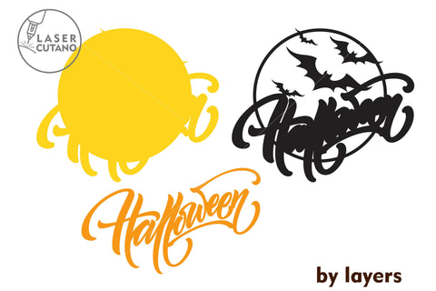 Halloween Round Wall Art, Home Decoration SVG LaserCutano 
