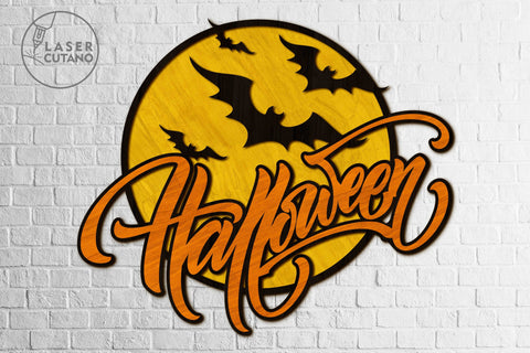 Halloween Round Wall Art, Home Decoration SVG LaserCutano 