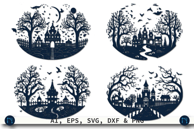 Halloween Round Wall Art SVG Bundle SVG MD JOYNAL ABDIN 