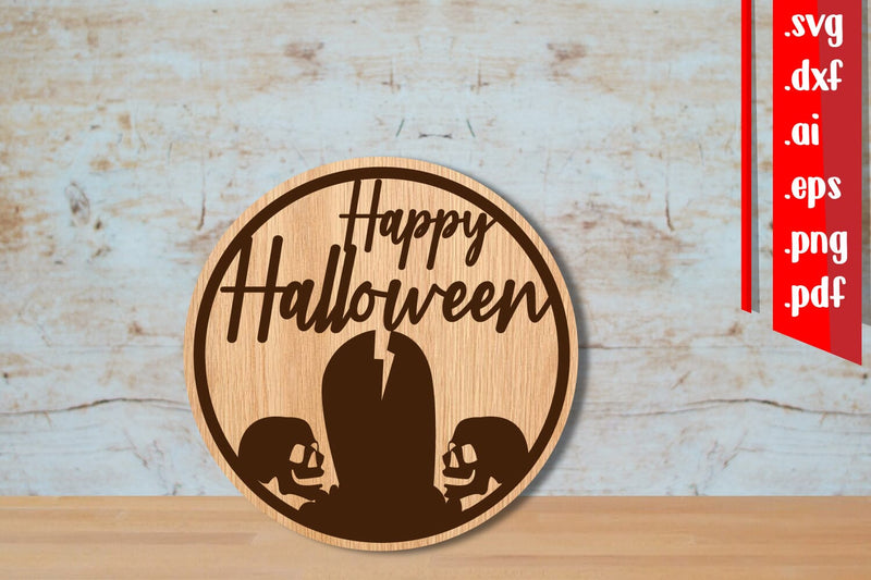 Halloween Rounded Door Sign 4 SVG zafrans studio 