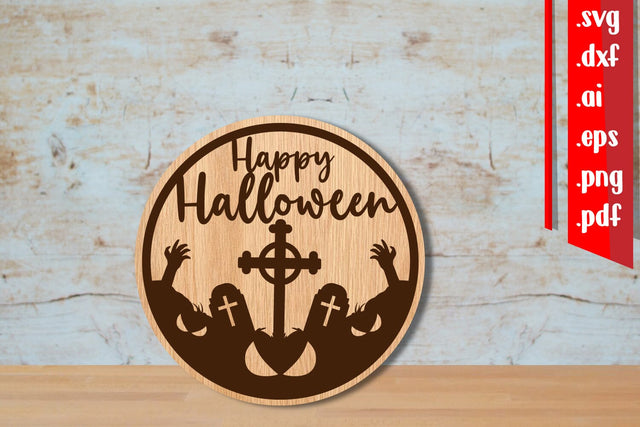 Halloween Rounded Door Sign 9 SVG zafrans studio 