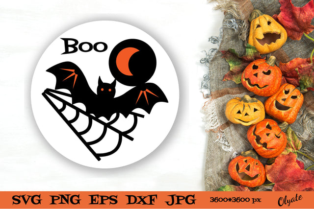 Halloween Rounds SVG. Halloween Sign SVG. Boo SVG SVG Olga Terlyanskaya 