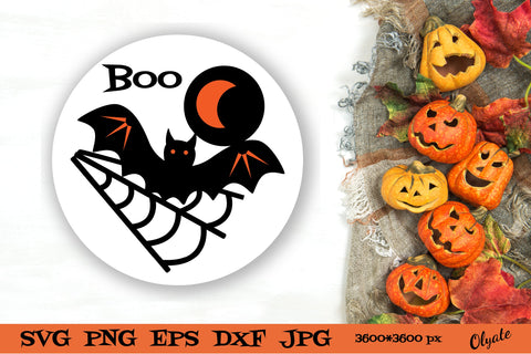 Halloween Rounds SVG. Halloween Sign SVG. Boo SVG SVG Olga Terlyanskaya 