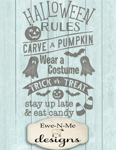Halloween Rules - Cutting File SVG Ewe-N-Me Designs 