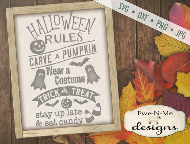 Halloween Rules - Cutting File SVG Ewe-N-Me Designs 