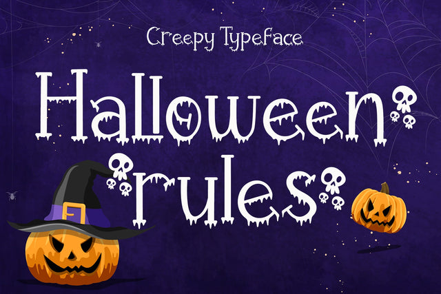 Halloween Rules Font AEN Creative Store 