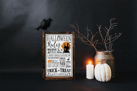 Halloween Rules SVG Cut File Sublimation Pickled Thistle Creative 