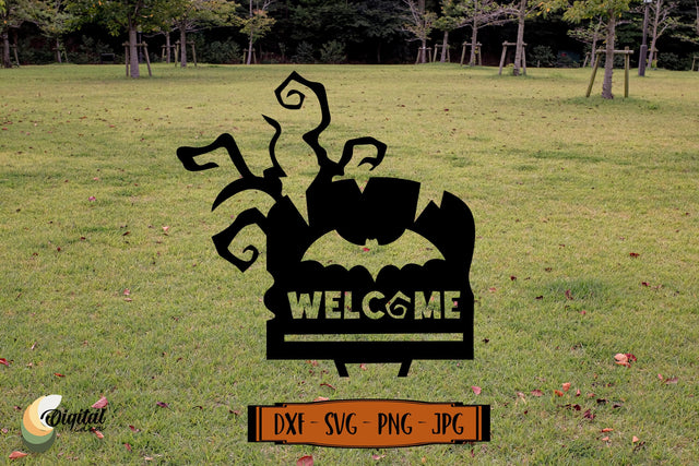 Halloween scary garden design Laser Cut. Welcome SVG. SVG Evgenyia Guschina 