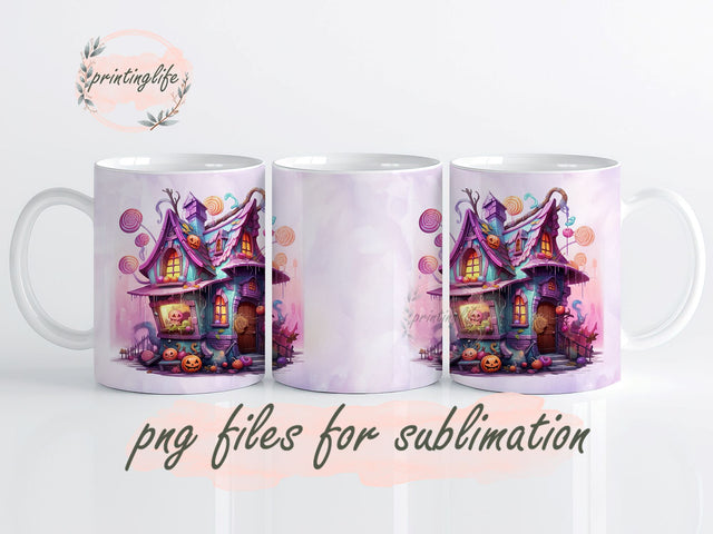 Halloween Scary House Halloween Candy Sublimation Design Digital Download PNG Instant Sublimation PrintingLife 
