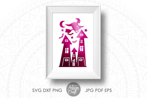 Halloween scene clipart and cut file SVG Artisan Craft SVG 