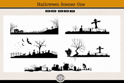 Halloween Scenes 1 AfterTenDesign 