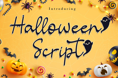 Halloween Script Font AEN Creative Store 