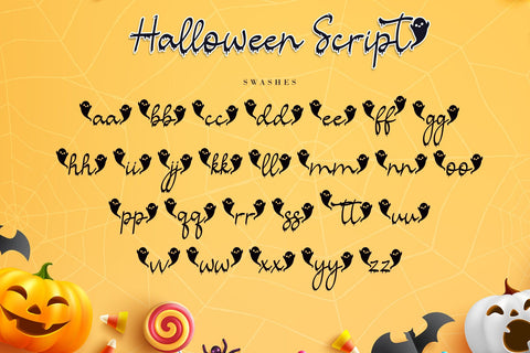 Halloween Script Font AEN Creative Store 