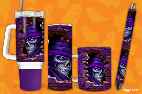 Halloween Scytheman Bundle | Tumbler | Mug | Pen Sublimation SvgOcean 