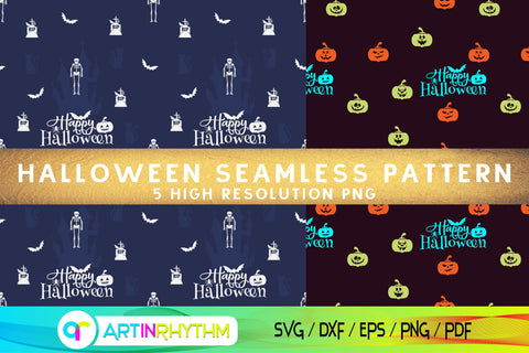 Halloween seamless pattern digital paper Digital Pattern Artinrhythm shop 