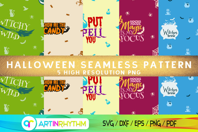 Halloween seamless pattern digital paper Digital Pattern Artinrhythm shop 