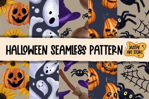 Halloween seamless pattern. Digital paper for Scrapbooking Digital Pattern Yustaf Art Store 