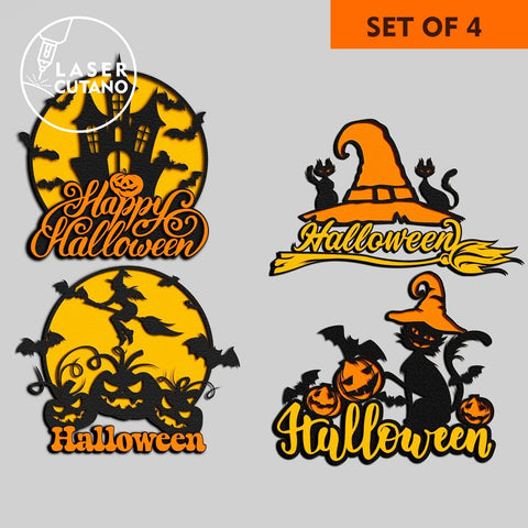 HALLOWEEN SET Multilayer Files SVG LaserCutano 