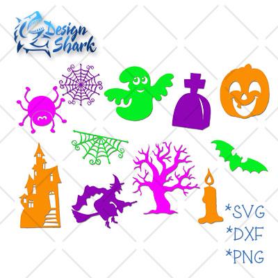 Halloween Set SVG Design Shark 