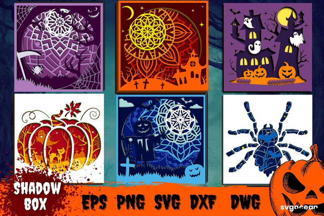 Halloween Shadow Box Svg Bundle SVG SvgOcean 