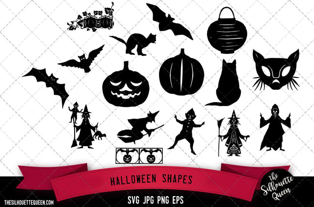 Halloween Shapes SVG -Vector Art Commercial & Personal Use- Cricut,Silhouette,Cameo,Vinyl Cut SVG Loveleen Kaur 