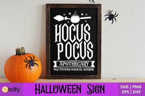 Halloween Sign Bundle. Sign Design SVG etcify 