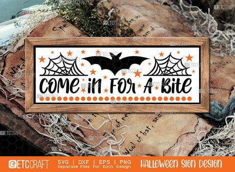 Halloween Sign Bundle Vol-05 | Welcome Witches Svg | Witches Please Svg | Welcome To Our Web Svg | Home Sweet Haunted Home Svg | Happy Halloween Svg | Come In For A Bite Sign | Halloween Svg | Halloween Wood Sign Design SVG ETC Craft 