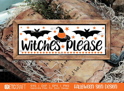 Halloween Sign Bundle Vol-05 | Welcome Witches Svg | Witches Please Svg | Welcome To Our Web Svg | Home Sweet Haunted Home Svg | Happy Halloween Svg | Come In For A Bite Sign | Halloween Svg | Halloween Wood Sign Design SVG ETC Craft 