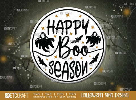 Halloween Sign Bundle Vol-08 | Happy Boo Season Svg | Home Haunted Home Svg | October 31 Svg | Ghostly Greetings Svg | Happy Halloween Witches Svg | Resting Witch Face Sign | Halloween Svg | Halloween Wood Sign Design SVG ETC Craft 