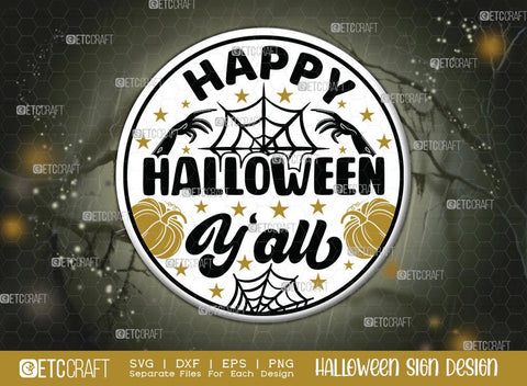 Halloween Sign Bundle Vol-11 | Welcome To Halloween Town Svg | Welcome To The Freak Show Svg | Welcome To Our Home Svg | Happy Halloween Y'all Svg | Happy Boo Svg | Halloween Wood Sign Design SVG ETC Craft 