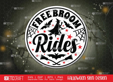 Halloween Sign Bundle Vol-13 | Free Broom Rides Svg | Something Wicked This Way Comes Svg | Welcome Let's Talk About Serial Killers Svg | Hocus Pocus Co Enchanted Broom Svg | Halloween Wood Sign Design SVG ETC Craft 