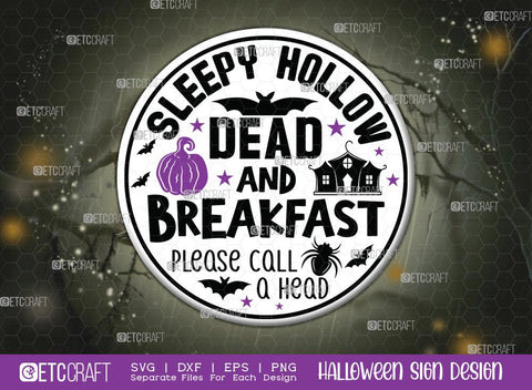Halloween Sign Bundle Vol-16 | Dead And Breakfast Svg | Hang Your Broom and Stay A Spell Svg | Black Flame Candle Company Svg | When Witches Go Riding Svg | Witches Brew Coffee House Svg | Halloween Wood Sign Design SVG ETC Craft 