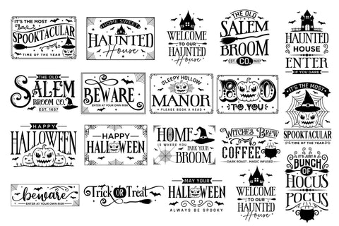 Halloween Sign Making SVG Bundle SVG CraftLabSVG 