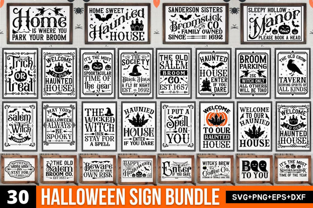 Halloween Sign Making Svg Bundle SVG Regulrcrative 