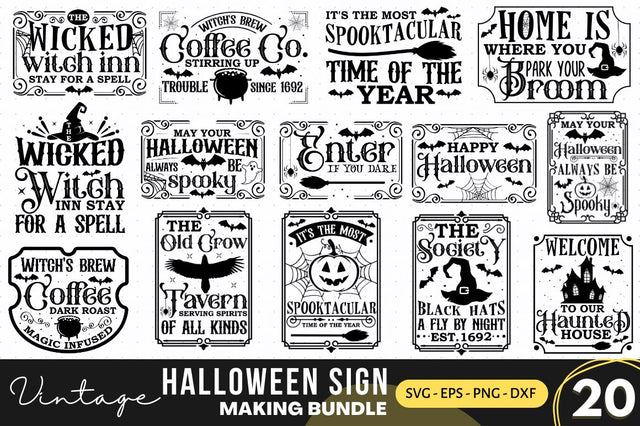 Halloween Sign Making SVG Bundle SVG Regulrcrative 