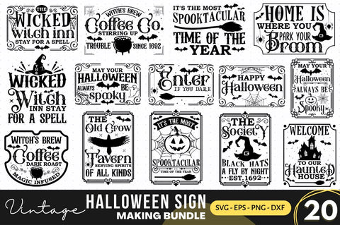 Halloween Sign Making SVG Bundle SVG Regulrcrative 