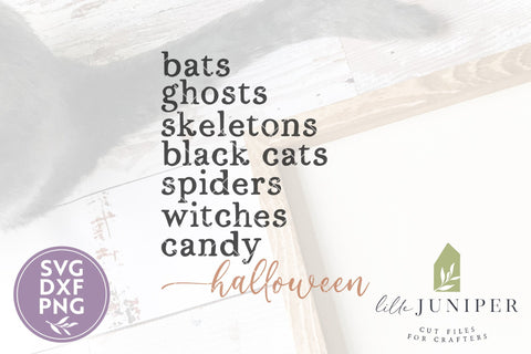 Halloween Sign SVG | Bats | Black Cats | Ghosts SVG LilleJuniper 