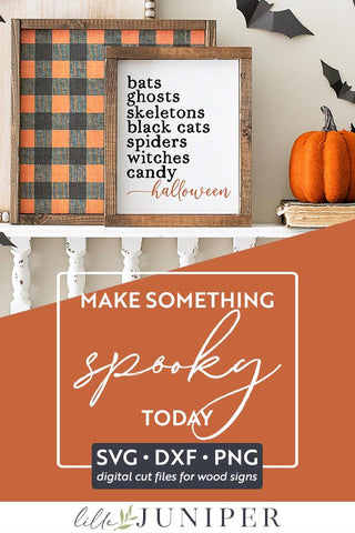 Halloween Sign SVG | Bats | Black Cats | Ghosts SVG LilleJuniper 