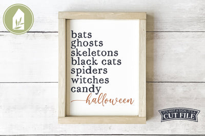 Halloween Sign SVG | Bats | Black Cats | Ghosts SVG LilleJuniper 