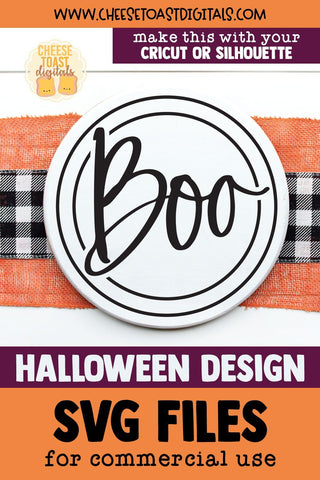 Halloween Sign SVG | Boo SVG Cheese Toast Digitals 