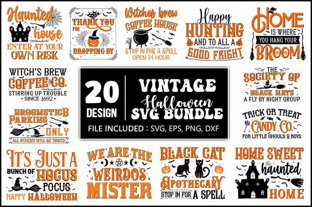 Halloween Sign SVG Bundle SVG Shetara Begum 