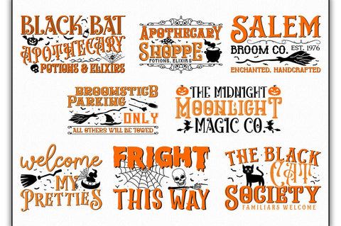 Halloween Sign SVG Bundle SVG Shetara Begum 