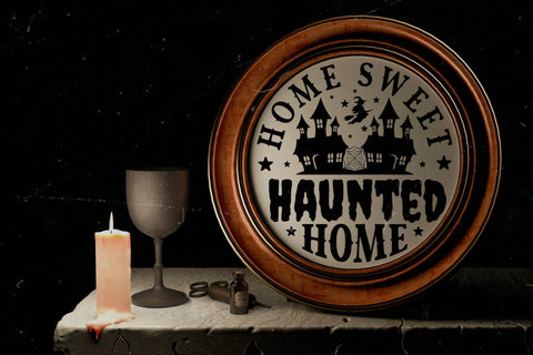 Halloween Sign SVG - Home Sweet Haunted Home SVG CraftLabSVG 