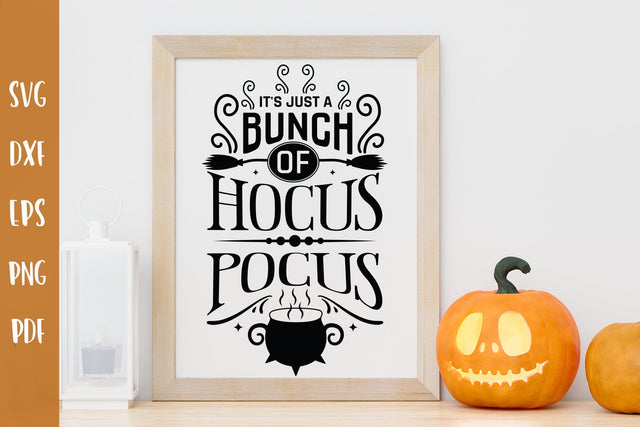 Halloween Sign SVG | It's Just a Bunch of Hocus Pocus SVG CraftLabSVG 
