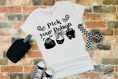 Halloween sign SVG, Pick your Poison SVG, Halloween farmhouse sign SVG Createya Design 